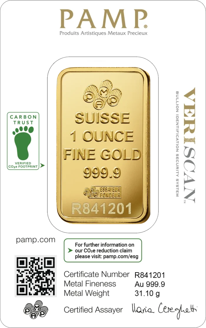 Lady Fortuna™ Gold Minted Bar 1oz