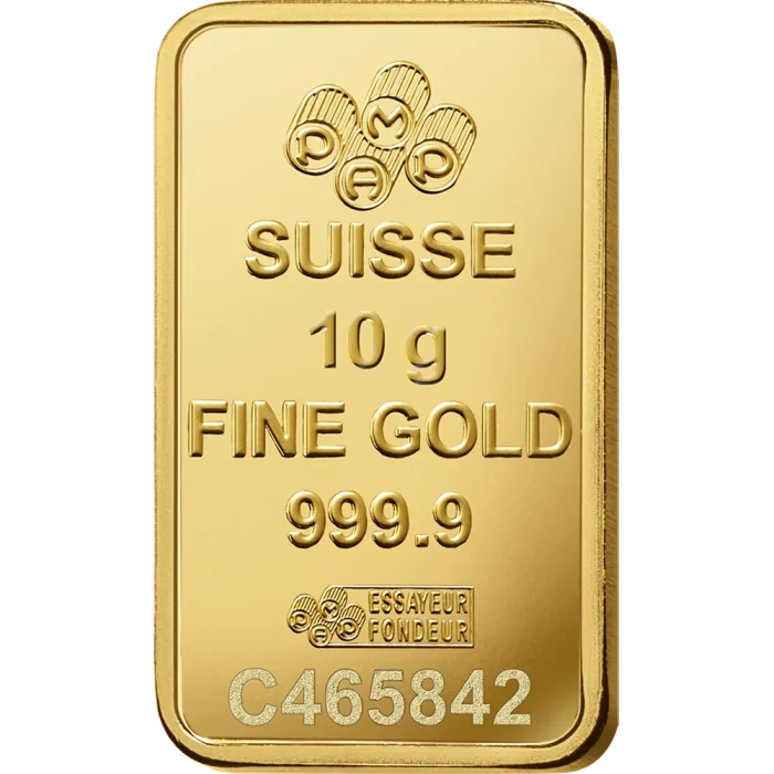 10g PAMP Lady Fortuna gold bar 999.9 fine gold bullion