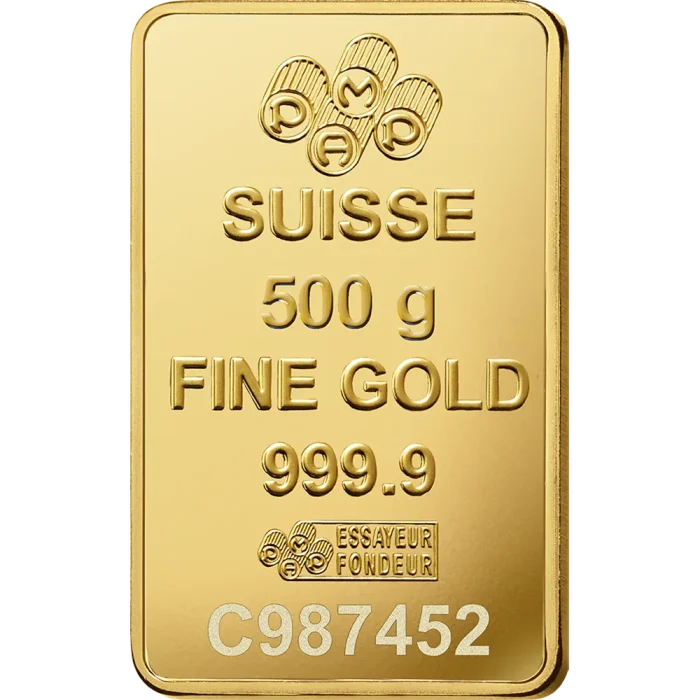 500g PAMP Lady Fortuna gold bar 999.9 fine gold bullion