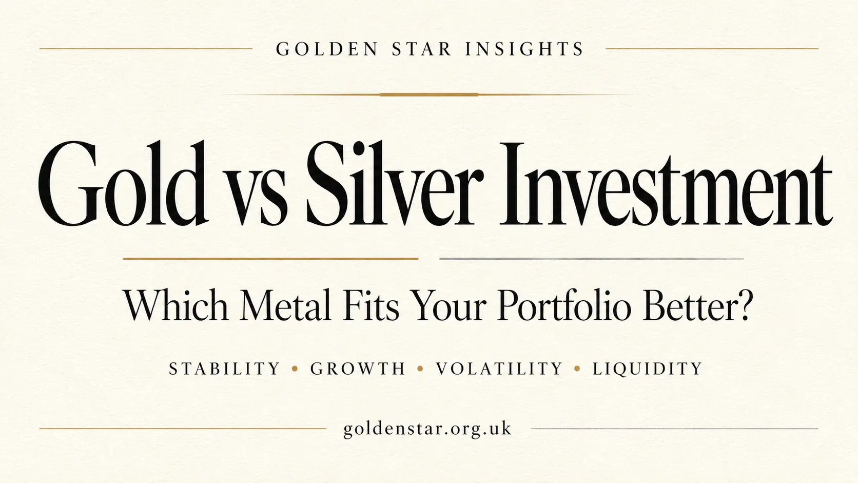 Gold vs silver investment comparison guide