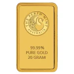 20g Perth Mint gold bar 999.9 fine gold bullion