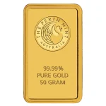 50g Perth Mint gold bar 999.9 fine gold bullion