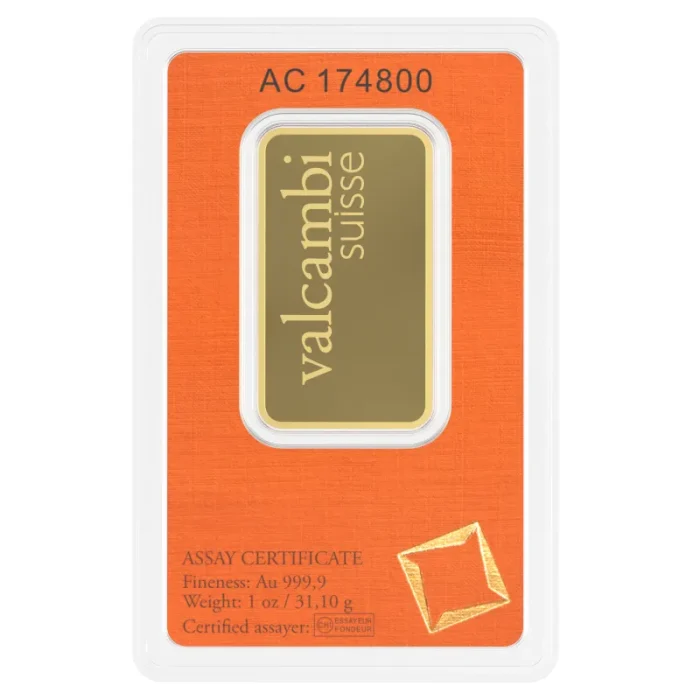 Gold Bar 1 oz Valcambi