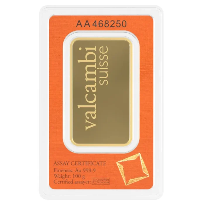 Gold Bar 100g Valcambi