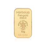 10g Heraeus gold bar 999.9 fine gold bullion