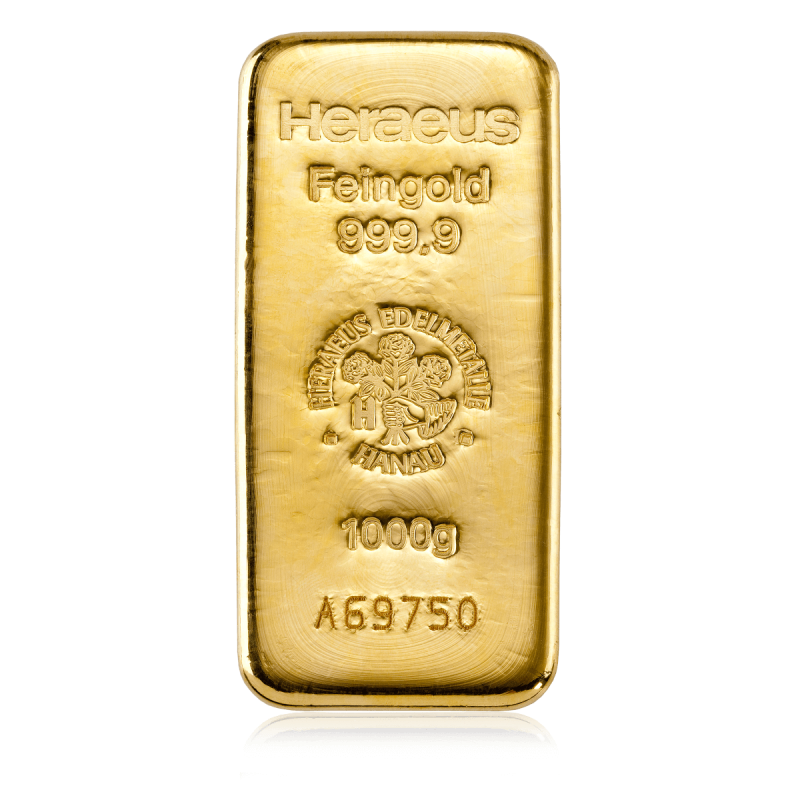 1kg Heraeus gold bar 999.9 fine gold bullion
