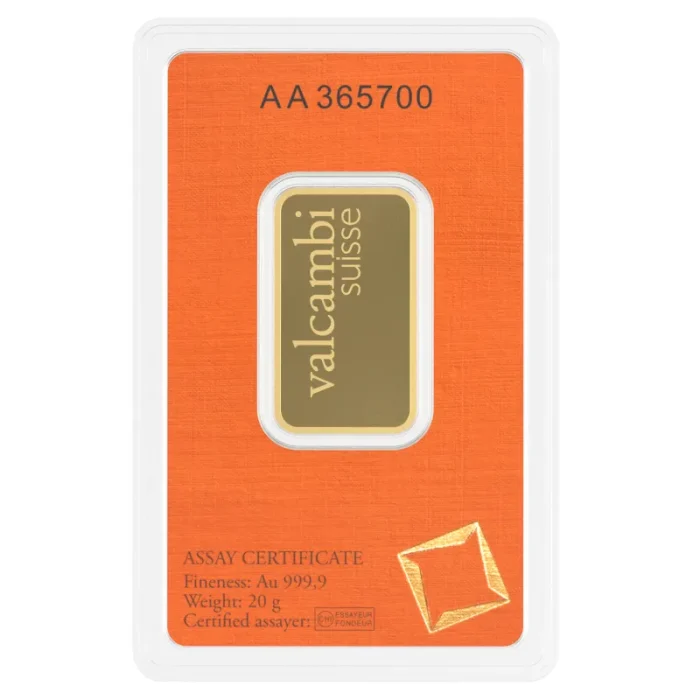 Gold Bar 20g Valcambi