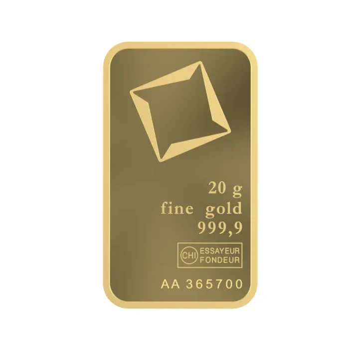 20g Valcambi gold bar 999.9 fine gold bullion