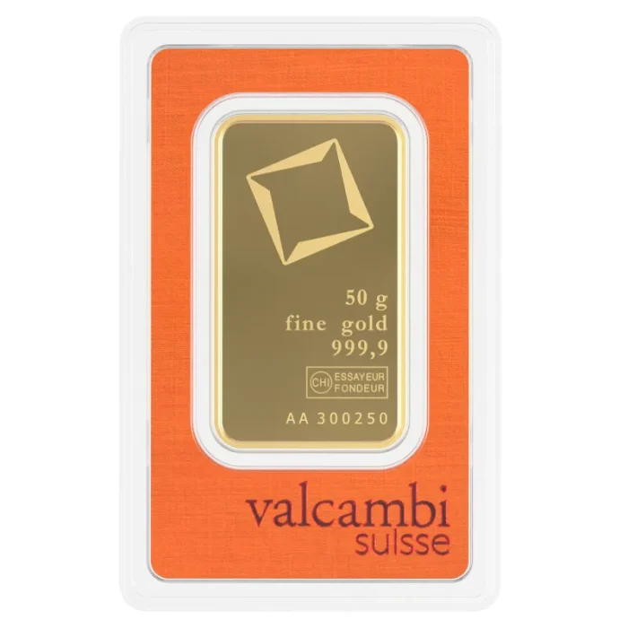 Gold Bar 50g Valcambi