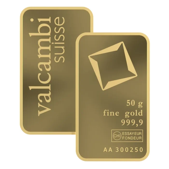 Gold Bar 50g Valcambi