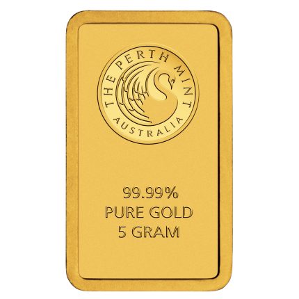 5g Perth Mint gold bar 999.9 fine gold bullion