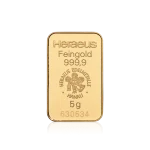 5g Heraeus gold bar 999.9 fine gold bullion
