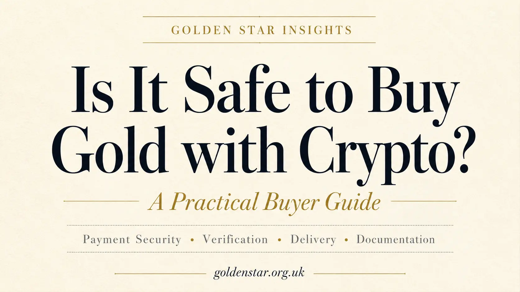 Is it safe to buy gold with crypto guide