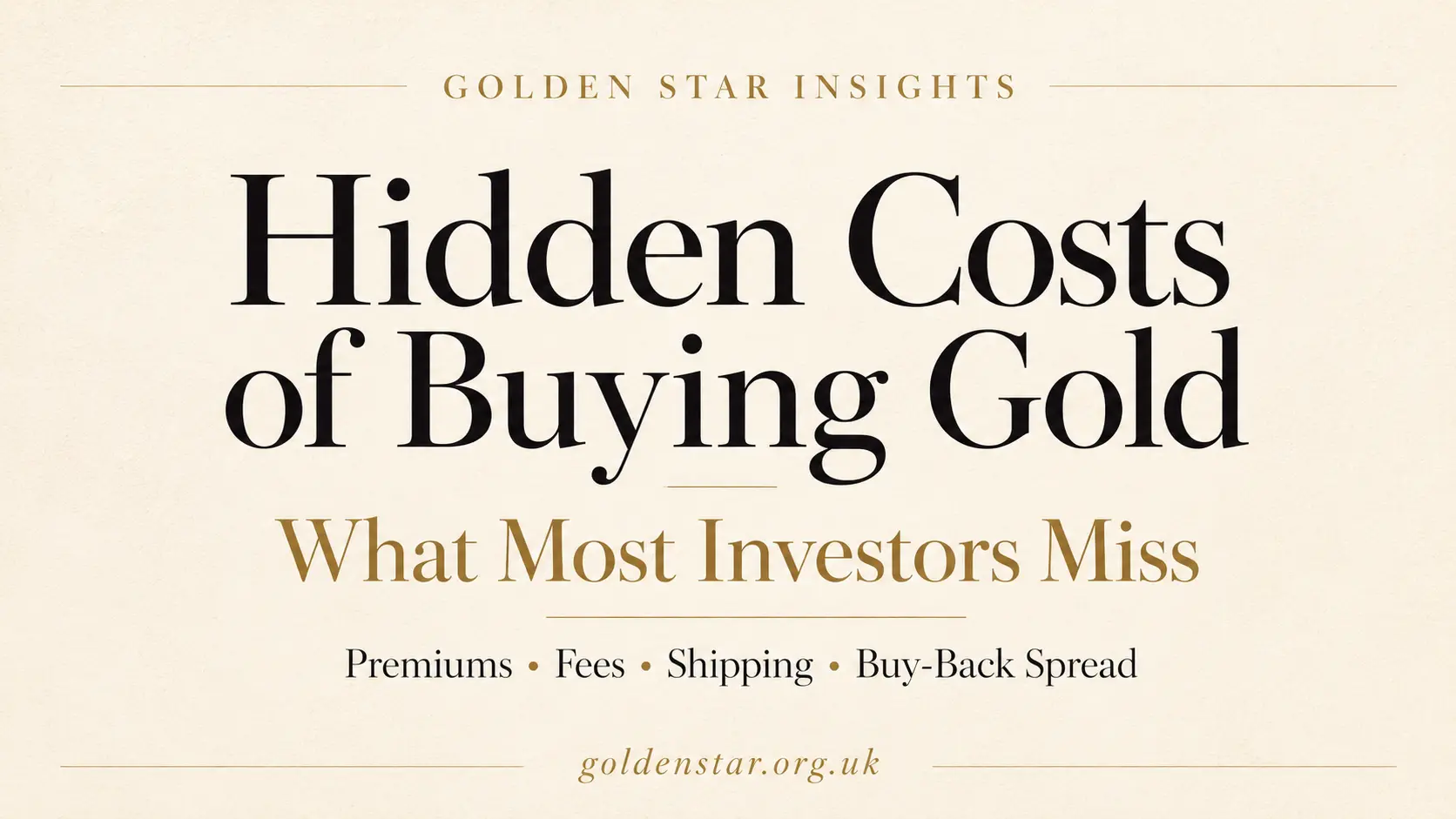 Hidden costs of buying gold premiums fees and spreads
