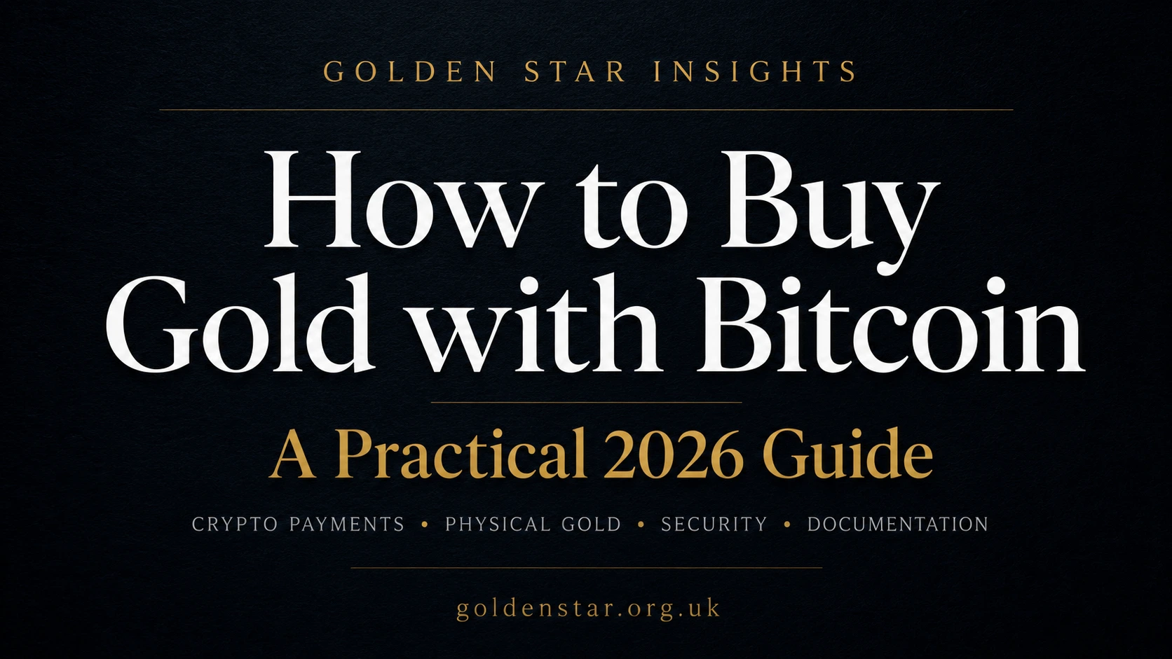 Buy gold with Bitcoin practical 2026 guide