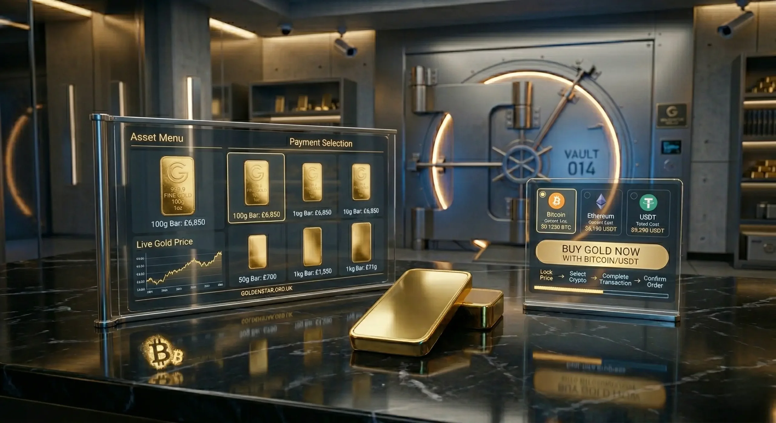 buy gold with bitcoin secure crypto payment for physical gold bars