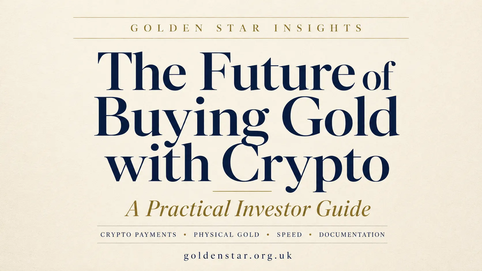 The future of buying gold with crypto investor guide