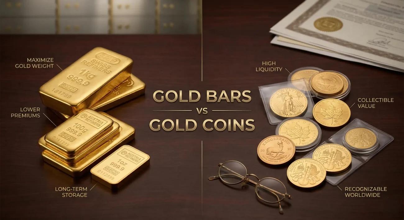 gold bars vs gold coins comparison investment