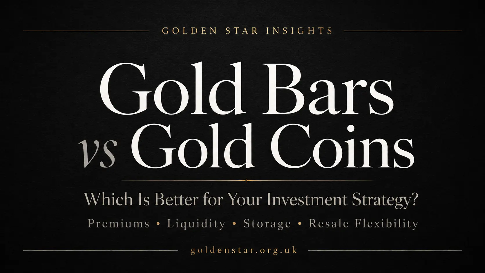 Gold bars vs gold coins investment comparison guide