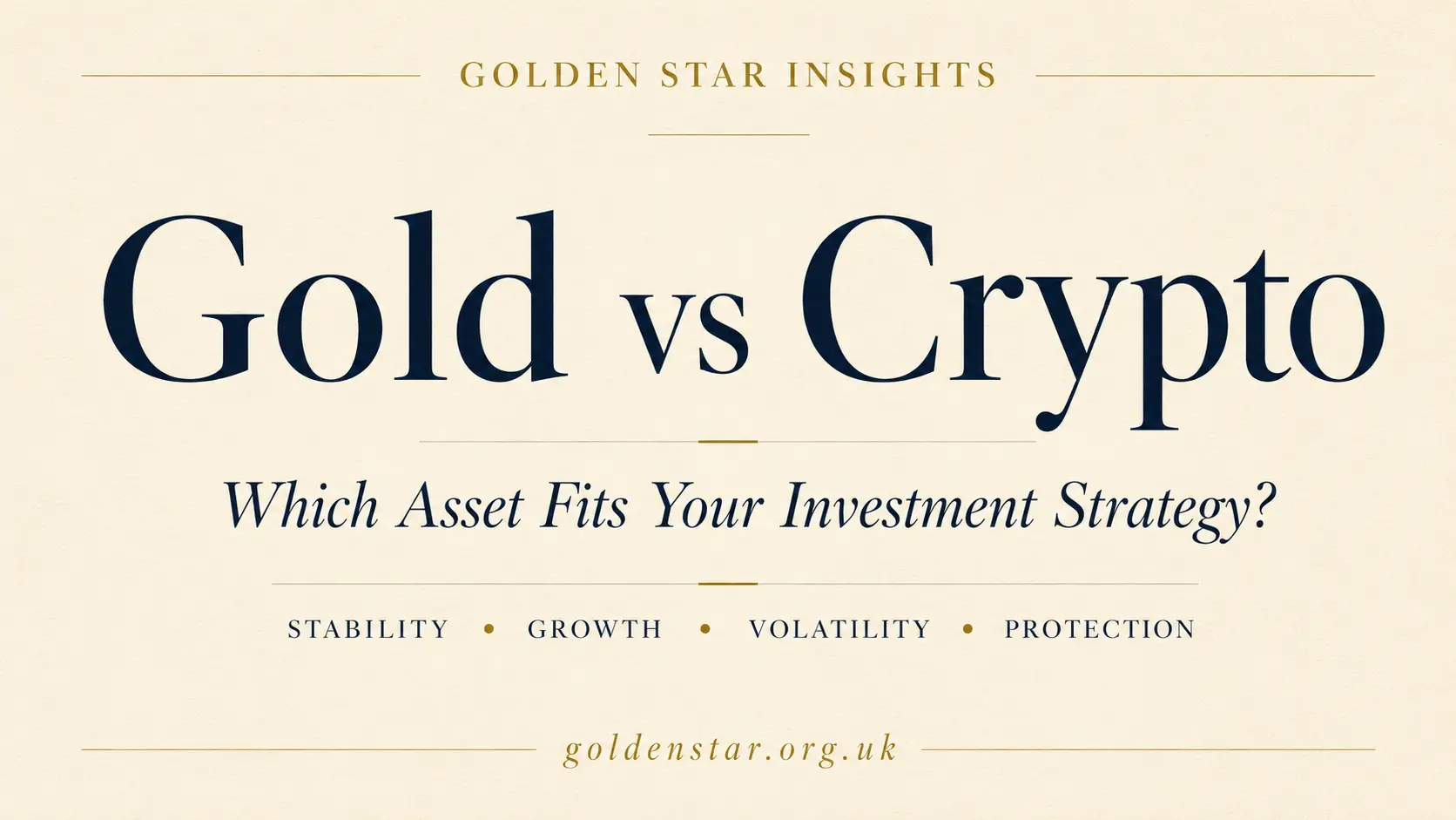 Gold vs crypto investment strategy comparison guide