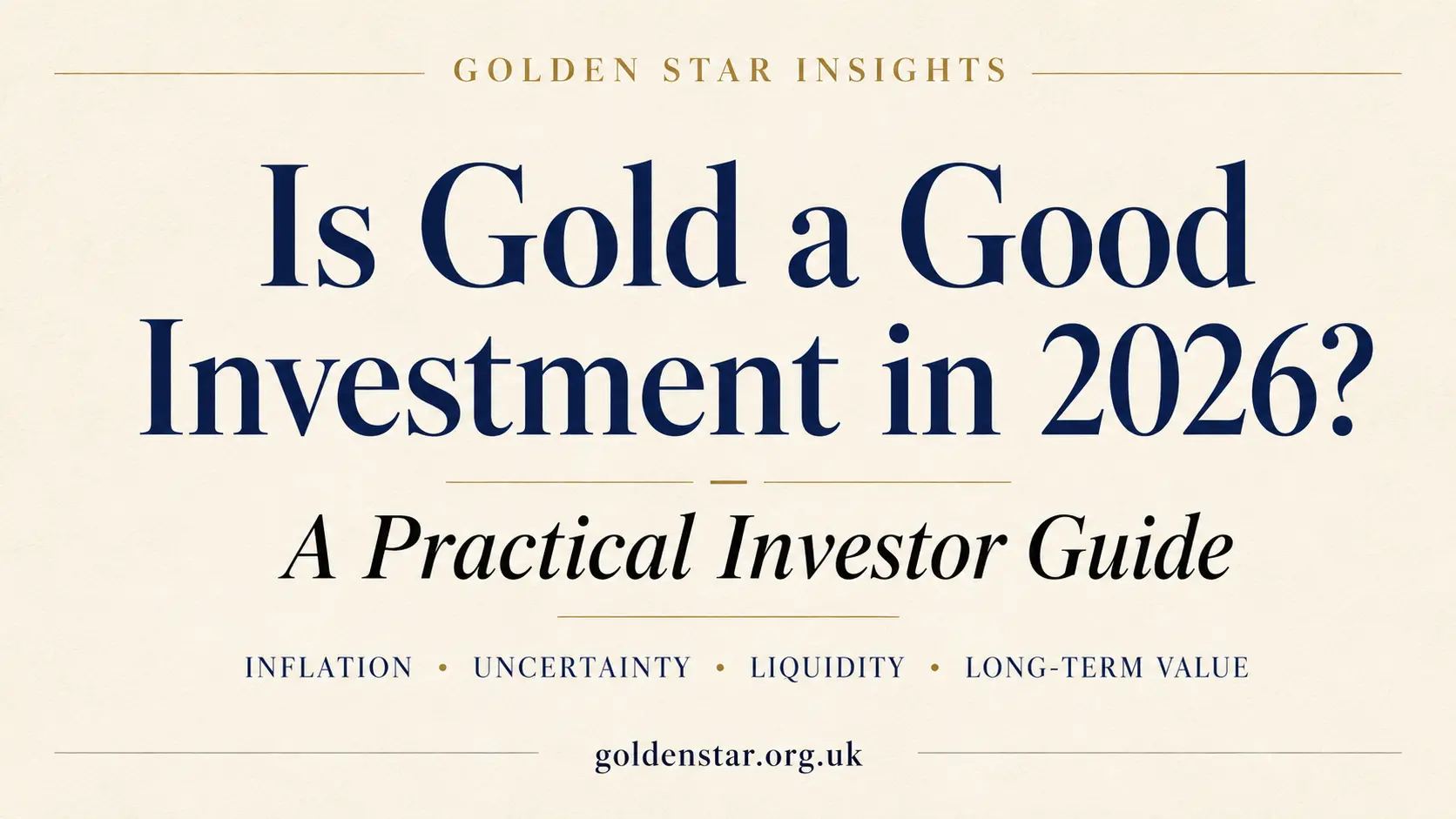 Is gold a good investment in 2026 investor guide