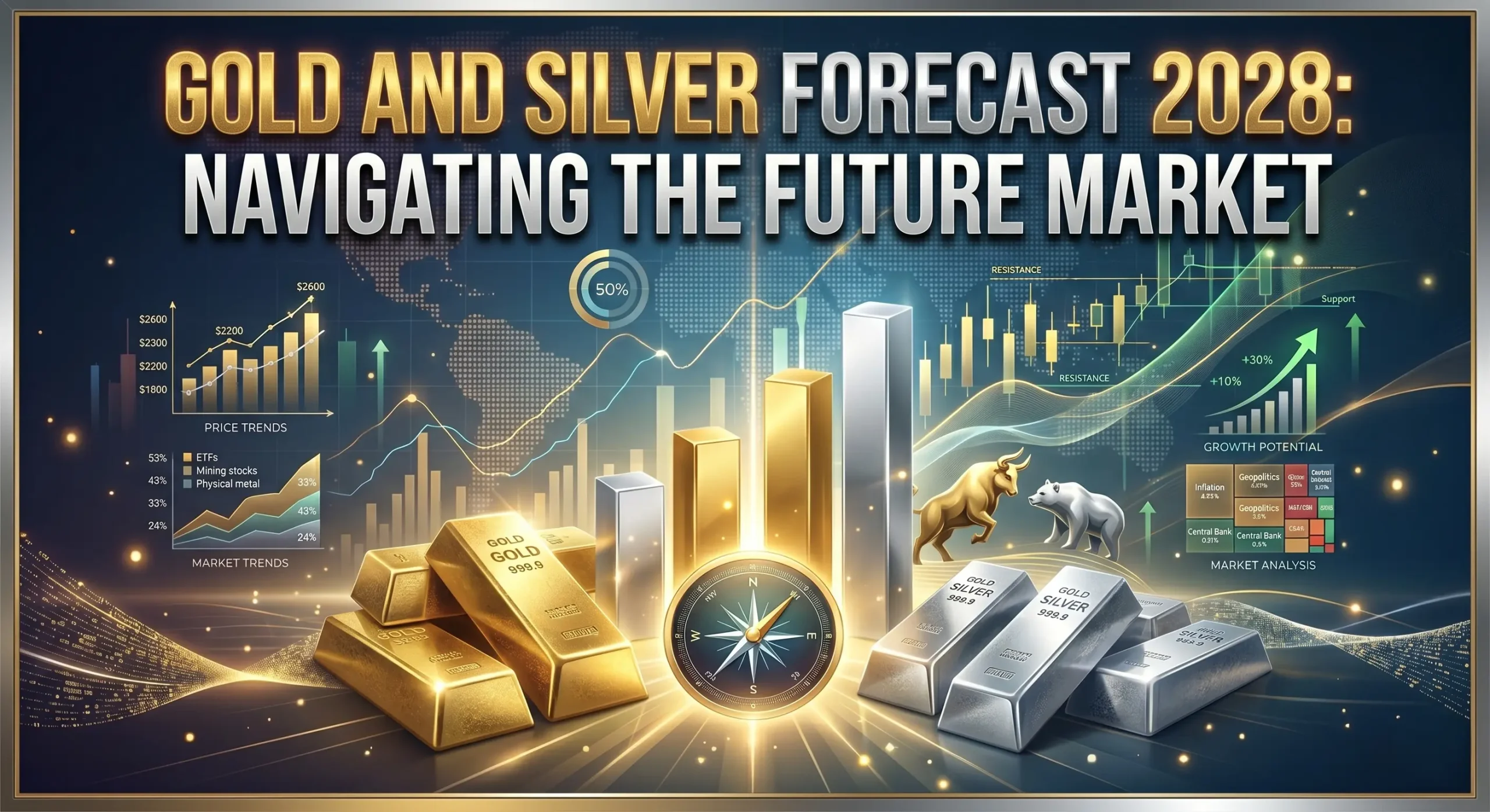 gold and silver forecast 2028 precious metals investment analysis gold bars market trend
