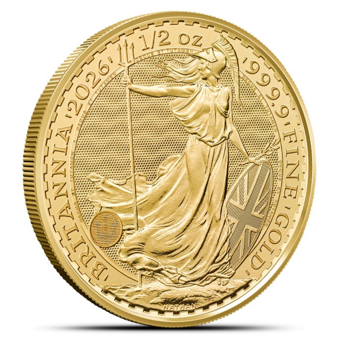 2026 1/2 oz British Gold Britannia Coin 9999 fine gold