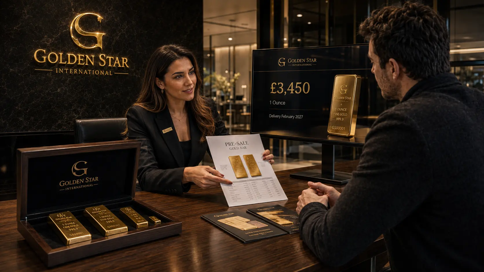 Golden Star physical gold bar for gold pre-sale programme