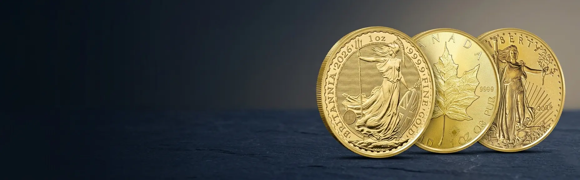 Recognized international gold coins from American Canadian and British mints