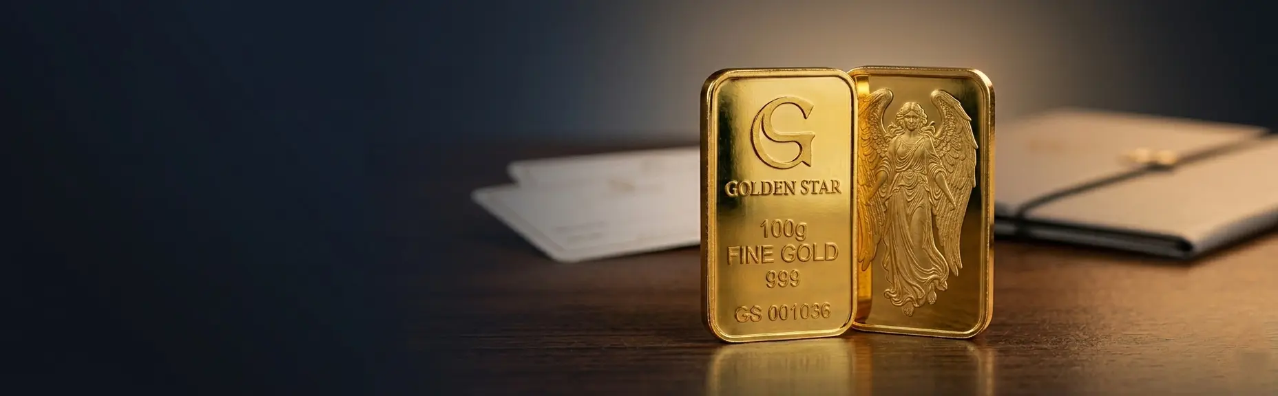 Golden Star 100g gold bar for structured physical gold pre-sale