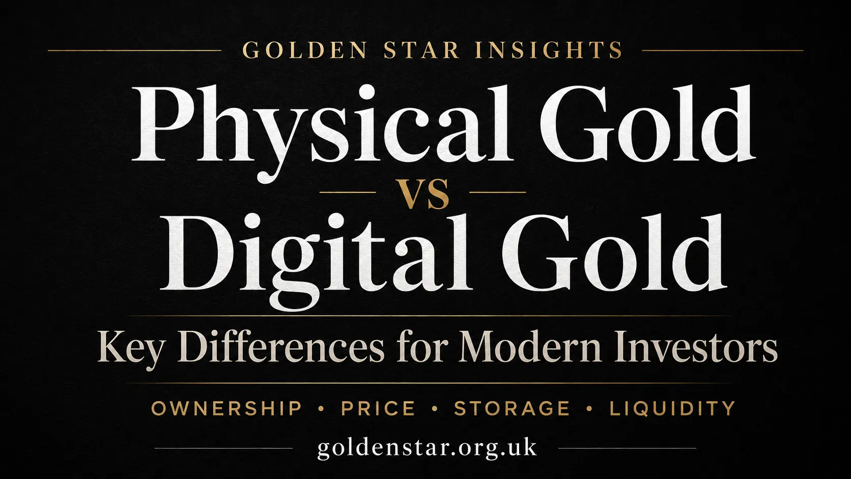 Physical gold vs digital gold comparison for modern investors